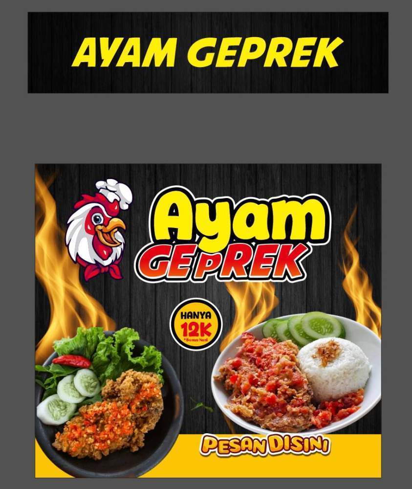 Desain Ayam Geprek 