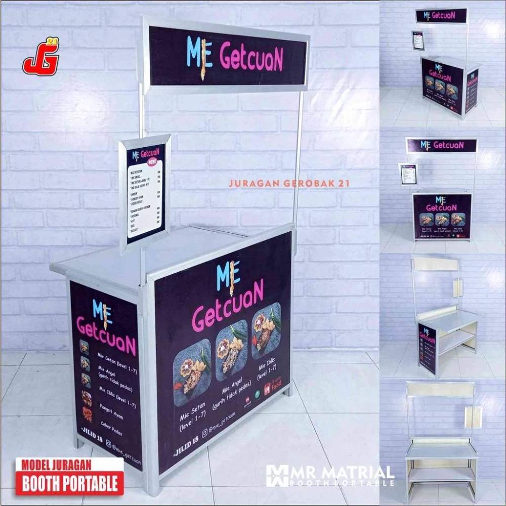 Booth portable Juragan Gerobak 21 Meja Lipat Jualan