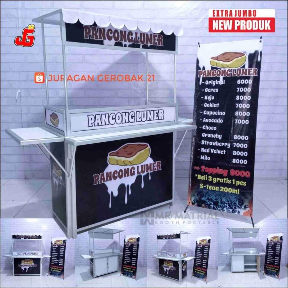 Booth Portable Extra Jumbo Gerobak Lipat Meja Jualan / Usaha